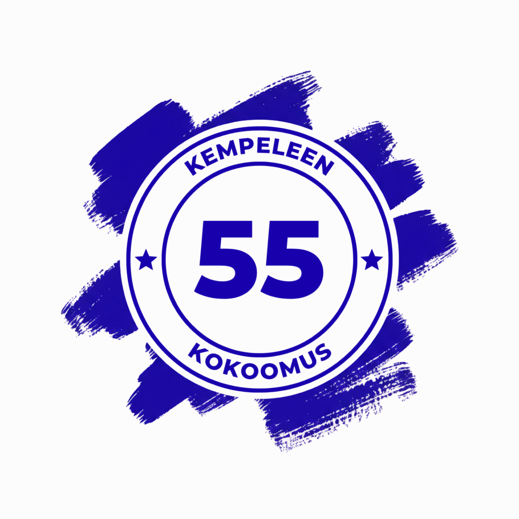 Kempeleen Kokoomus 55 vuotta -tunnus